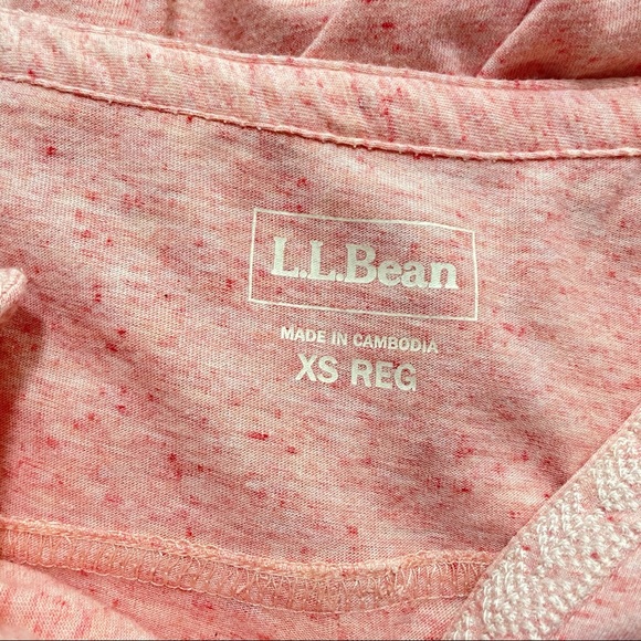 L.L. Bean Pink Short Sleeve Shoulder Embroidery XS - Picture 7 of 8